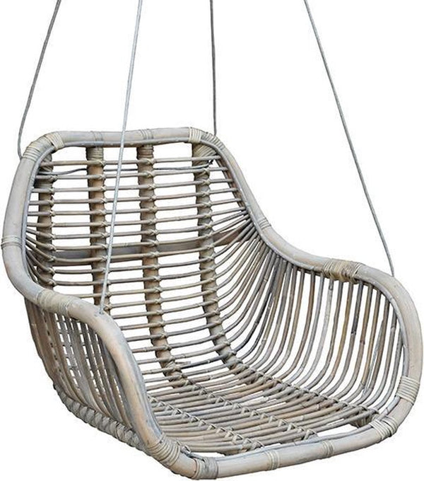 Hangstoel Mieke - Greywash - Rotan