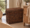 Hoge Rotan Opbergmand met deksel Ernst – Antiek – 80×40×65 cm