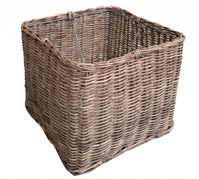 Vierkante Rieten Lampenkap Jeen - 30x30xH26 cm