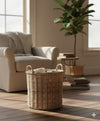 Ronde Mand Werner - Rotan Plantenmand - Naturel