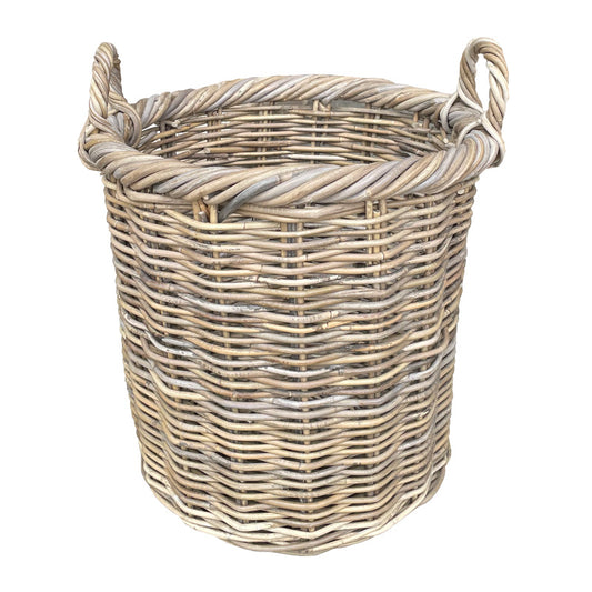 Ronde Mand Wietze - Rotan Plantenmand - Houtmand