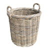 Ronde Mand Wietze - Rotan Plantenmand - Houtmand