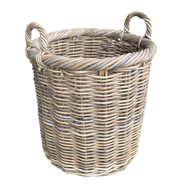 Ronde Mand Wietze - Rotan Plantenmand - Houtmand