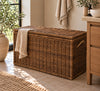 Rotan Opbergmand met Deksel XXL – Antiekbruin – 140×47×80 cm
