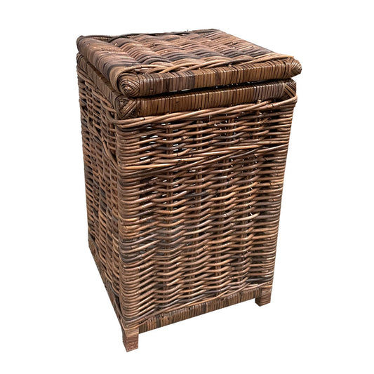 Rotan Wasmand Fin - Bruin - Vierkant
