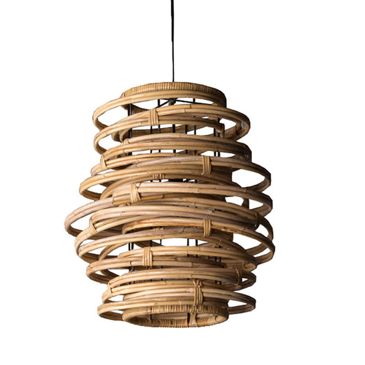 Rotan Hanglamp Vinz - Greywash