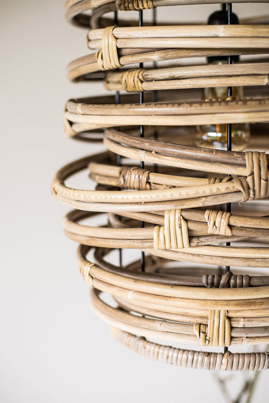 Rotan Hanglamp Vinz - Greywash