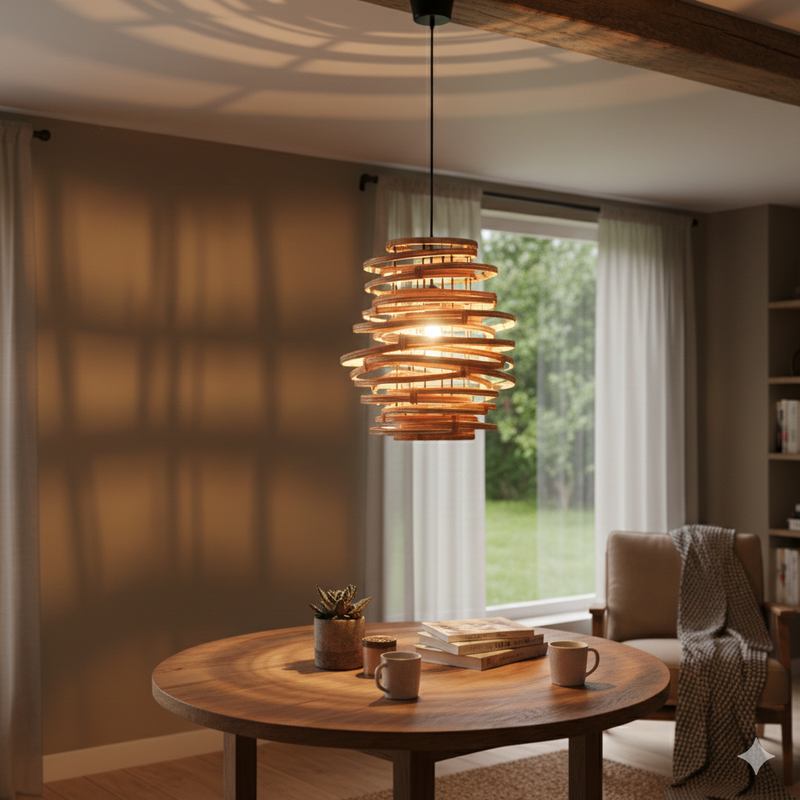Rotan Hanglamp Vinz - Greywash