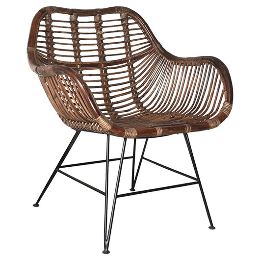 Rotan Kuipstoel Tess - Antiek bruin