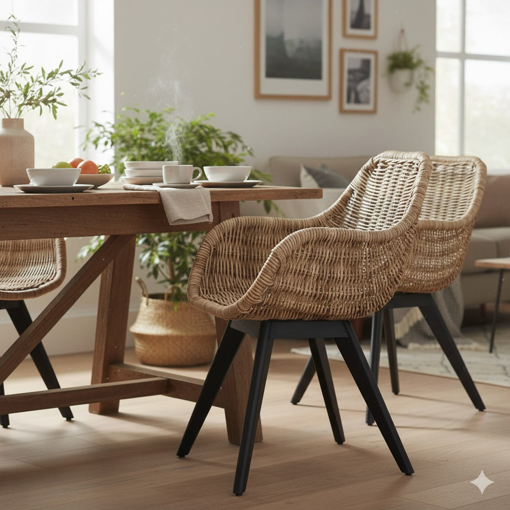 Rotan eetkamerstoelen