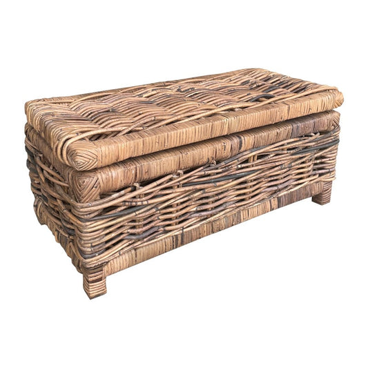 Rotan Opbergmand Max - Bruin - Met Deksel
