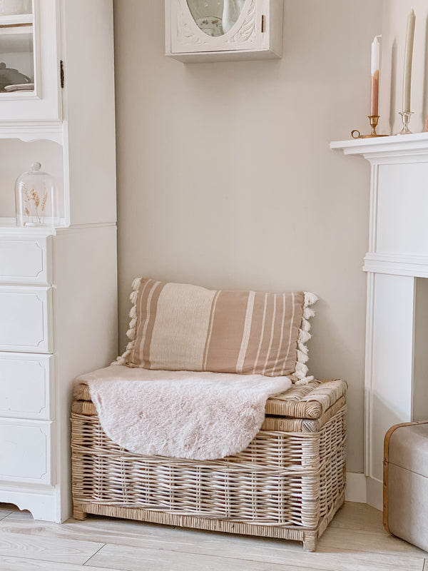 Rotan Opbergmand Max - Greywash - Met Deksel