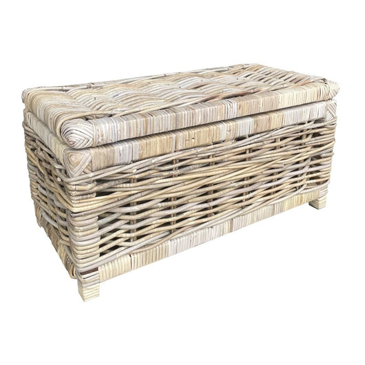 Rotan Opbergmand Max - Greywash - Met Deksel (1)