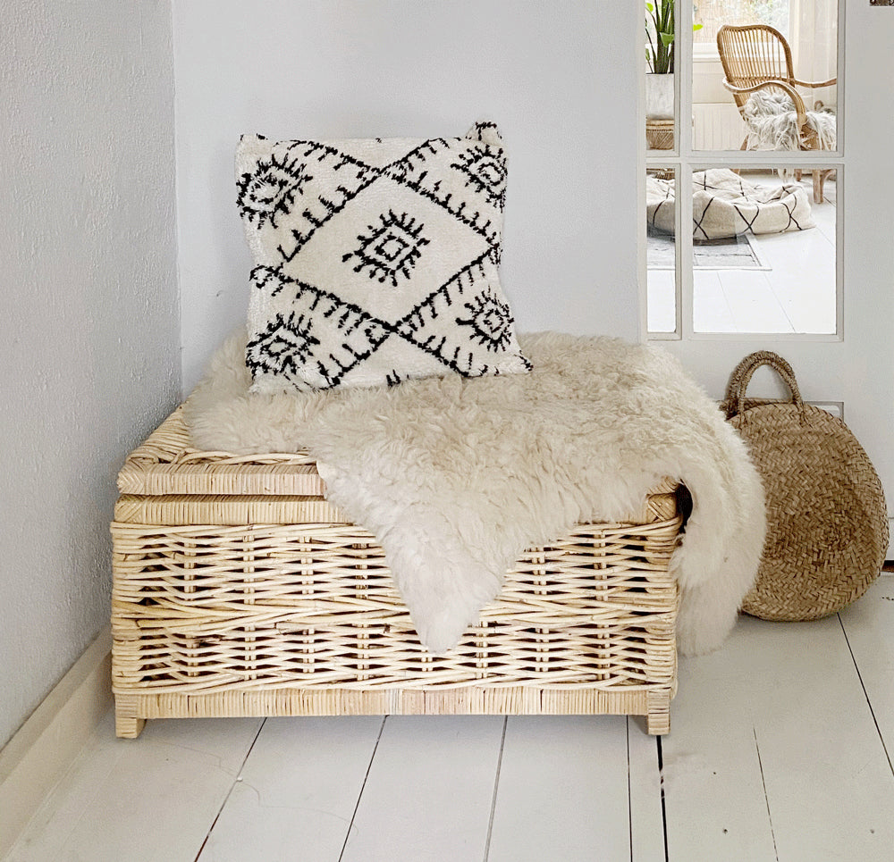 Rotan Opbergmand Max - Naturel - Met Deksel