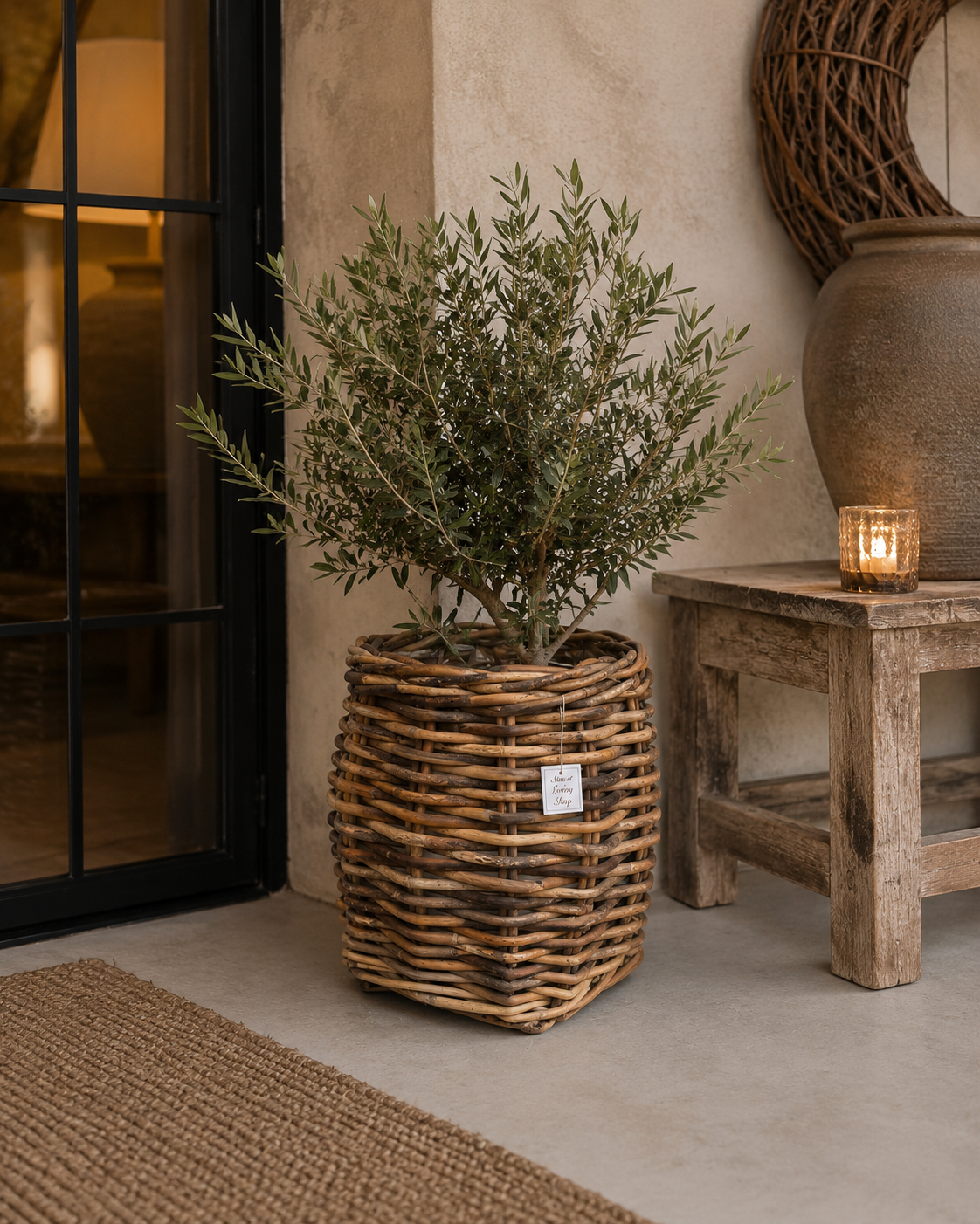 Rotan Plantenmand Vinnie - Bruin
