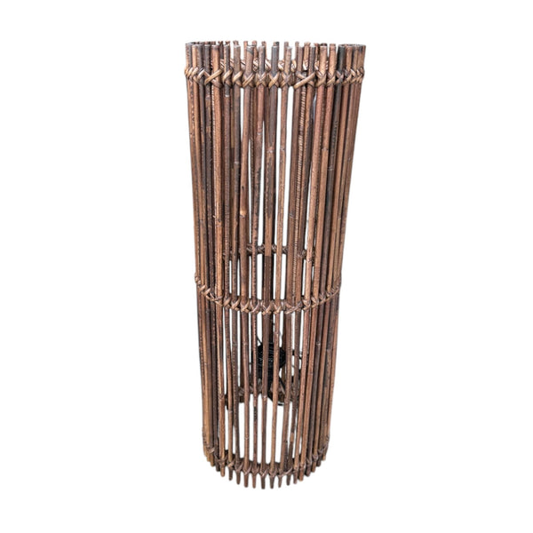 Lamp Bamboe Cillinder - Bruin - Tafellamp/Vloerlamp
