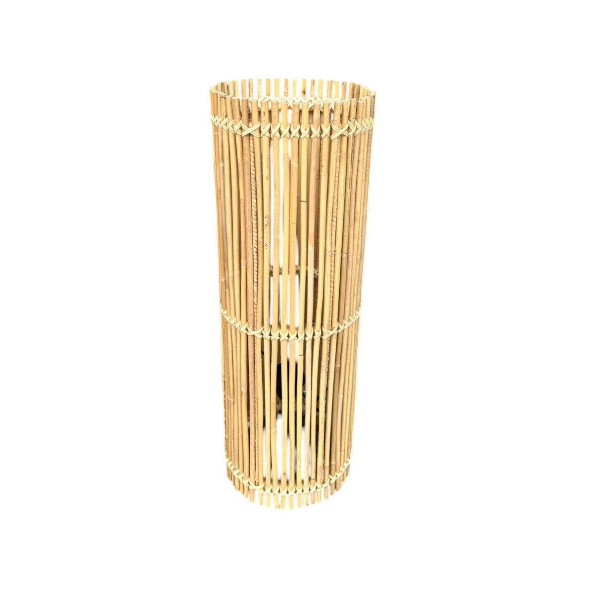 Lamp Bamboe Cilinder - Naturel - Tafellamp/Vloerlamp