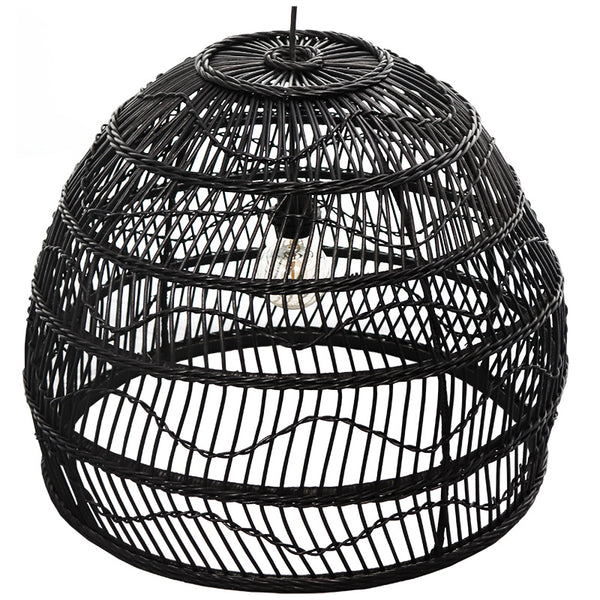 Rotan Hanglamp Liv - Zwart