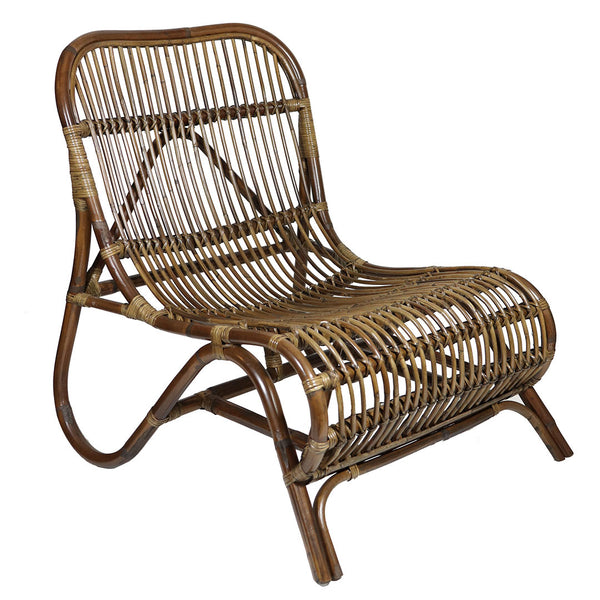 Rotan Loungestoel Tim - Antiek Bruin