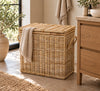 Hoge Rotan Opbergmand met deksel Ernst – Naturel – 80×40×65 cm