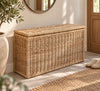 Rotan Opbergkist met Deksel Groot - Xander - Hoge Rotan Dekenbox - Naturel